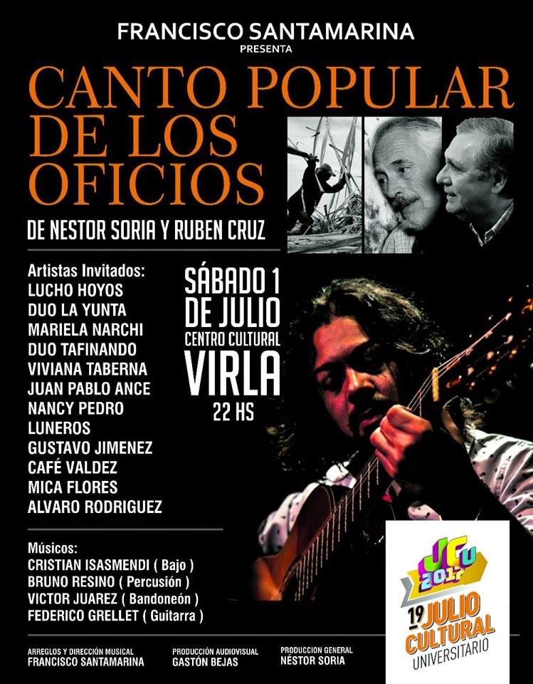 Francisco Santamarina  presenta  “Canto Popular de los Oficios”