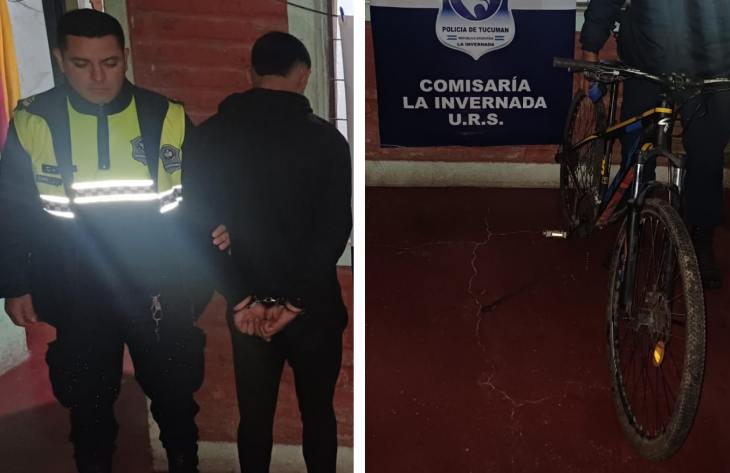 Robó una bicicleta, la escondió y terminó detenido en la Ruta 38